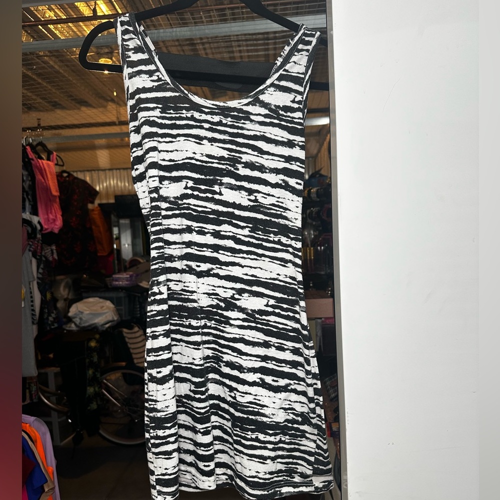 Black and White Striped Dress